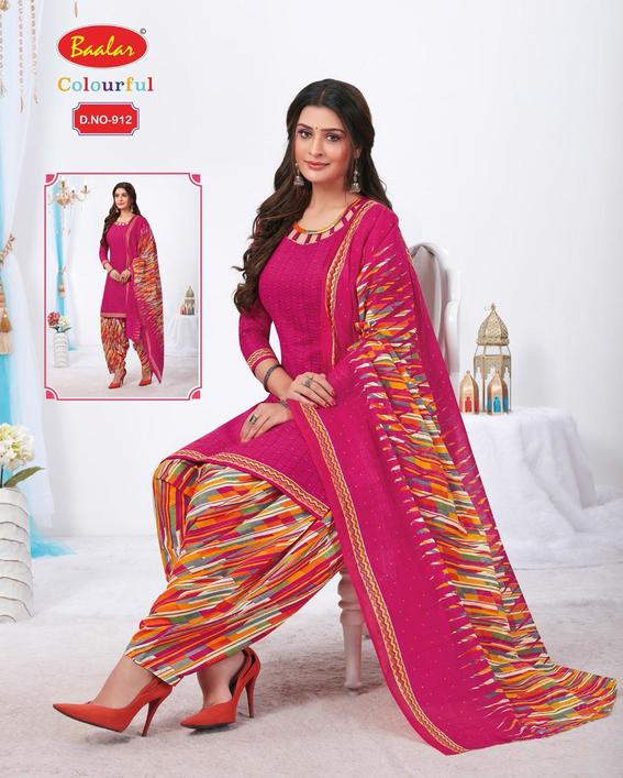 Baalar Colourful 9  Readymade Fancy Pure Cotton Printed Patiyala Cotton Designer Casual Dress Collection 